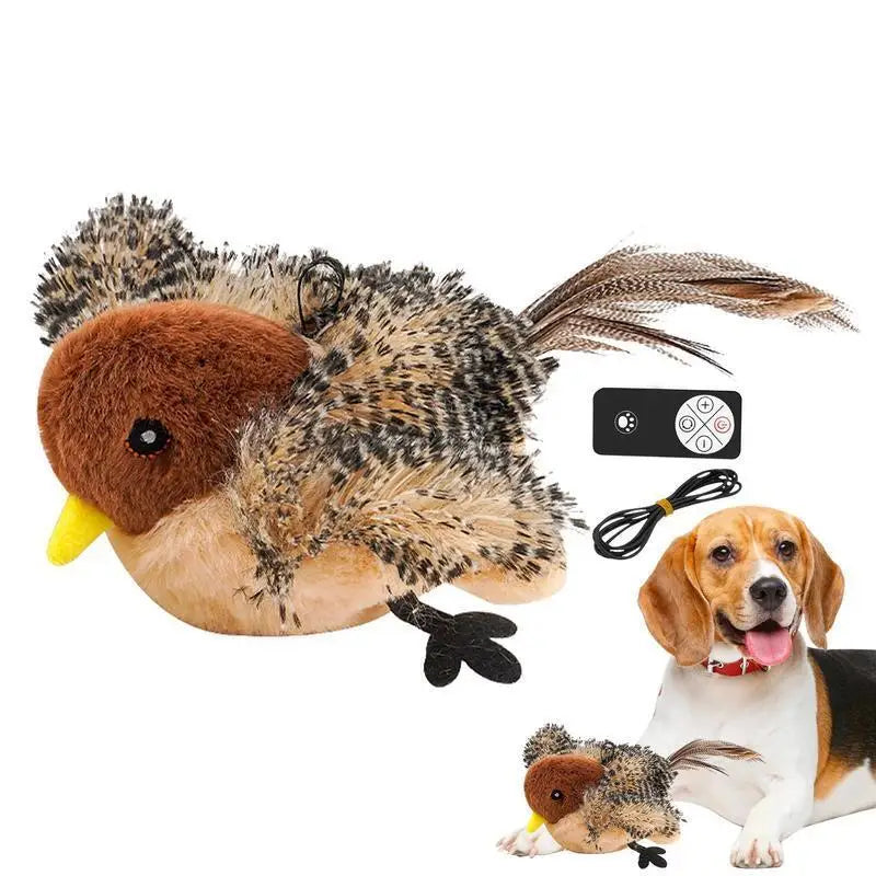 Flappy Bird Interactive Cat Toy Remote Control USB Rechargeable Pet Cat Plush Toy Flapping Bird Toy Stimulate Hunting Instincts