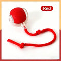Interactive Usb-Rechargeable Smart Rolling String Cat Toy Ball - Light-Up, Quiet Adjustable Mode, Bite-Wear Resistant, Shatterproof, Non-Toxic, Replaceable Wavy-Texture Shell, 8-Color Indoor Kitten Hunting Toy with Bird Sound Automatic Moving